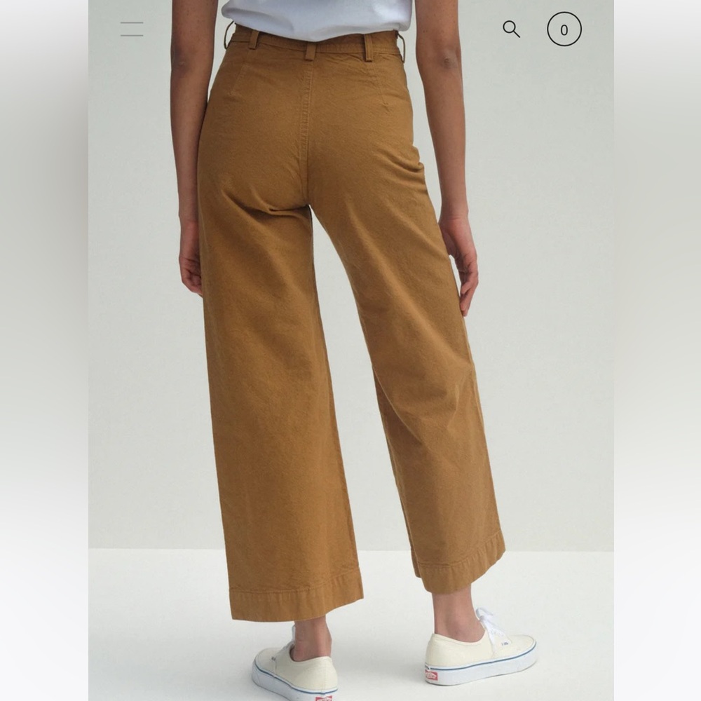 Jesse Kamm Wide Leg Pants in Tan - Picture 3 of 7